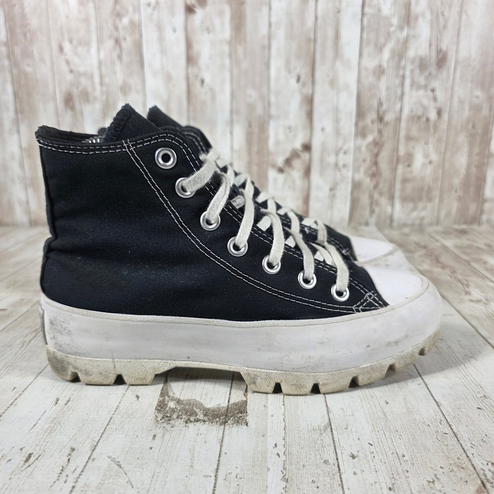 Converse Chuck Taylor All Star Lugged High Top Black Sneakers 565901C Womens 6